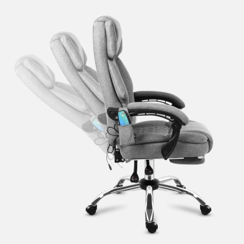 Fotel biurowy z masażem Boss 6.0 Grey
