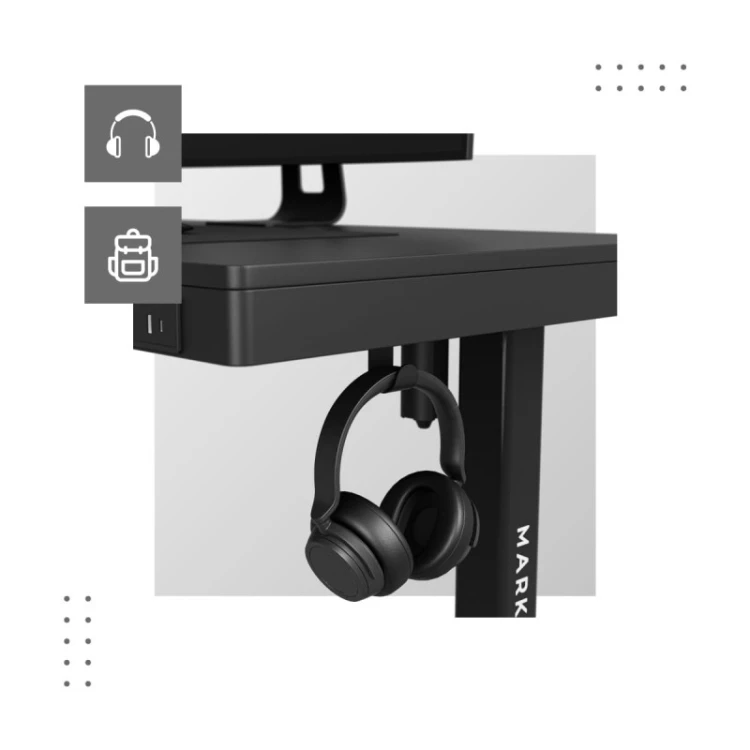Biurko elektryczne Leader 8.2 Black 120 cm