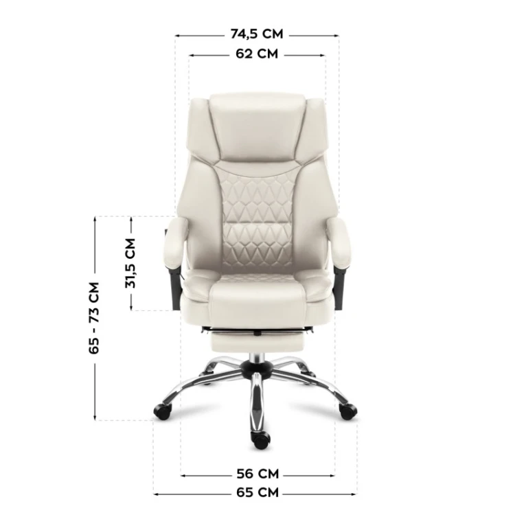 Fotel biurowy z masażem Boss 6.0 Beige