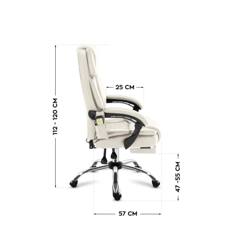 Fotel biurowy z masażem Boss 6.0 Beige