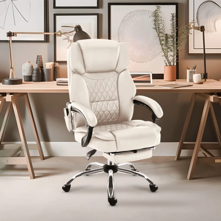 Fotel biurowy z masażem Boss 6.0 Beige