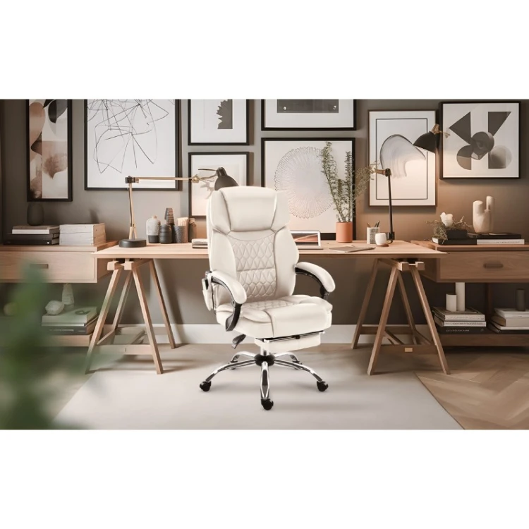 Fotel biurowy z masażem Boss 6.0 Beige