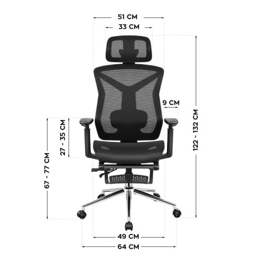 Fotel ergonomiczny Expert 5.7 Black