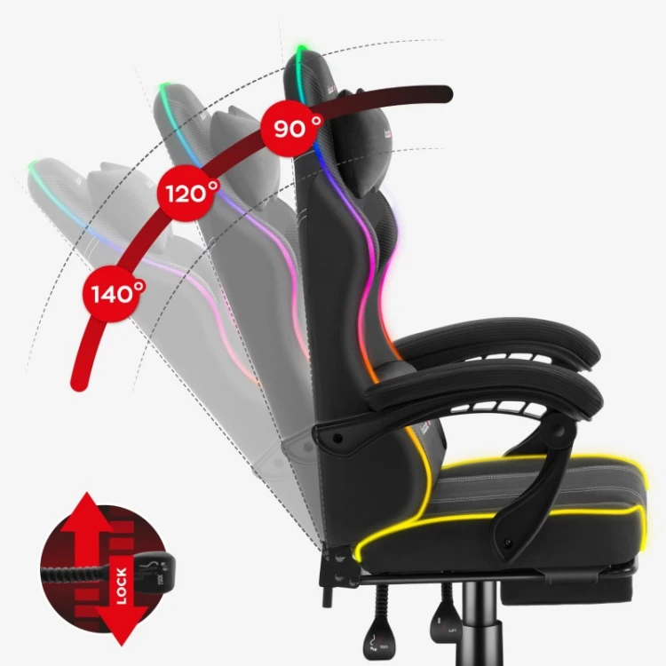 Fotel gamingowy Force 3.7 RGB Black