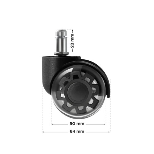 Kółka do fotela Wheels 3.0 Black