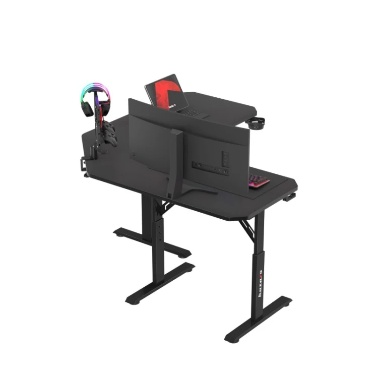 Biurko gamingowe narożne z regulacją Hero 7.3 Black 140 cm