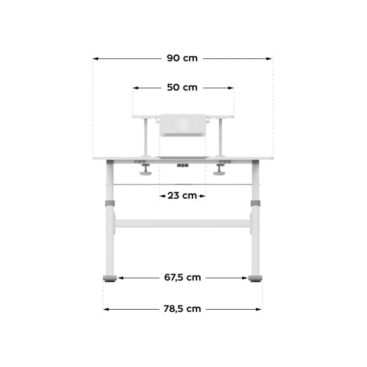 Biurko dziecięce regulowane Study 3.7 Grey 90 cm