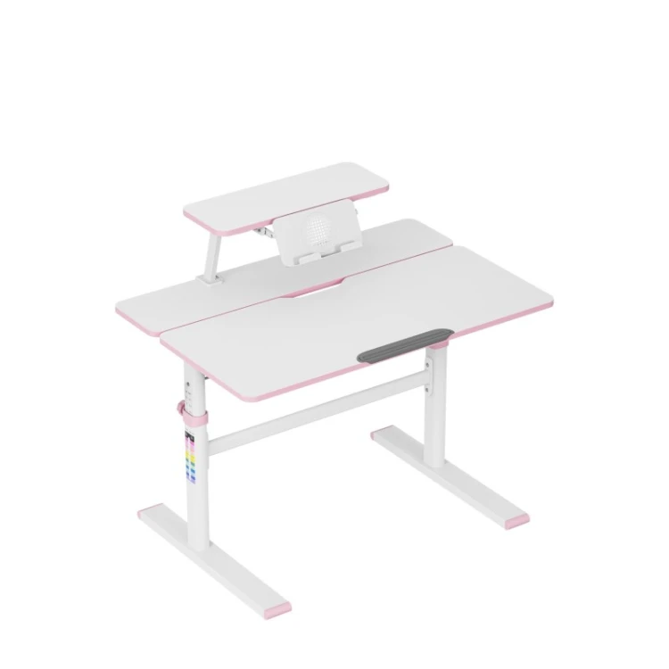 Biurko dziecięce regulowane Study 3.7 Pink 90 cm