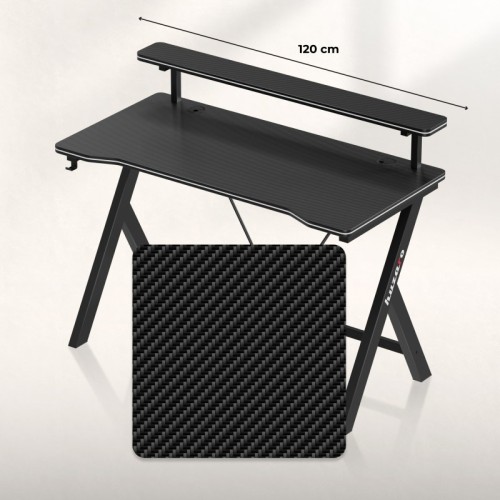 Biurko gamingowe Hero 1.9 Black 120 cm