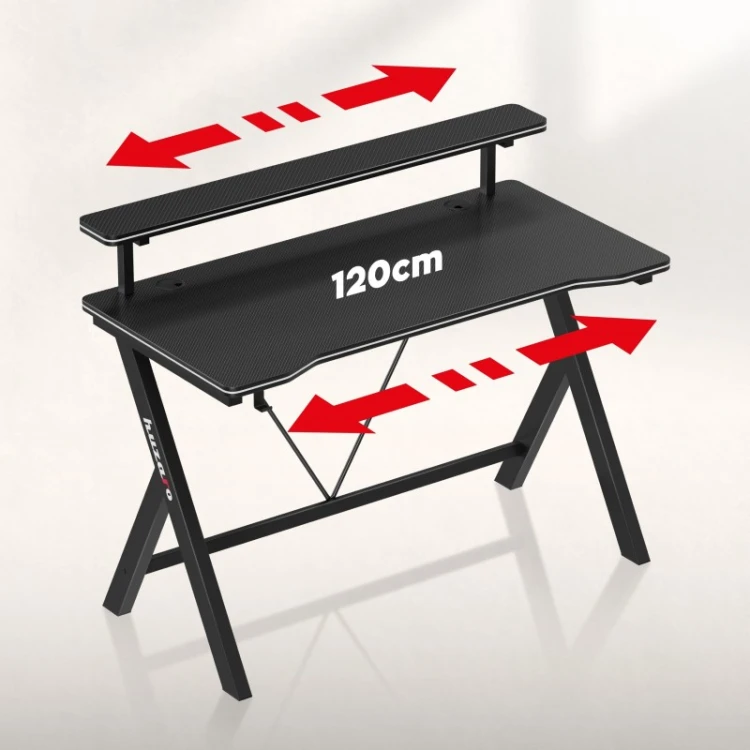 Biurko gamingowe Hero 1.9 Black 120 cm