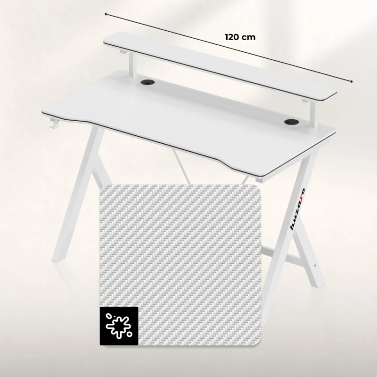 Biurko gamingowe Hero 1.9 White 120 cm