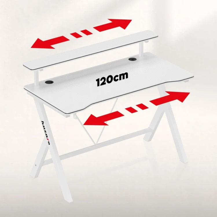 Biurko gamingowe Hero 1.9 White 120 cm