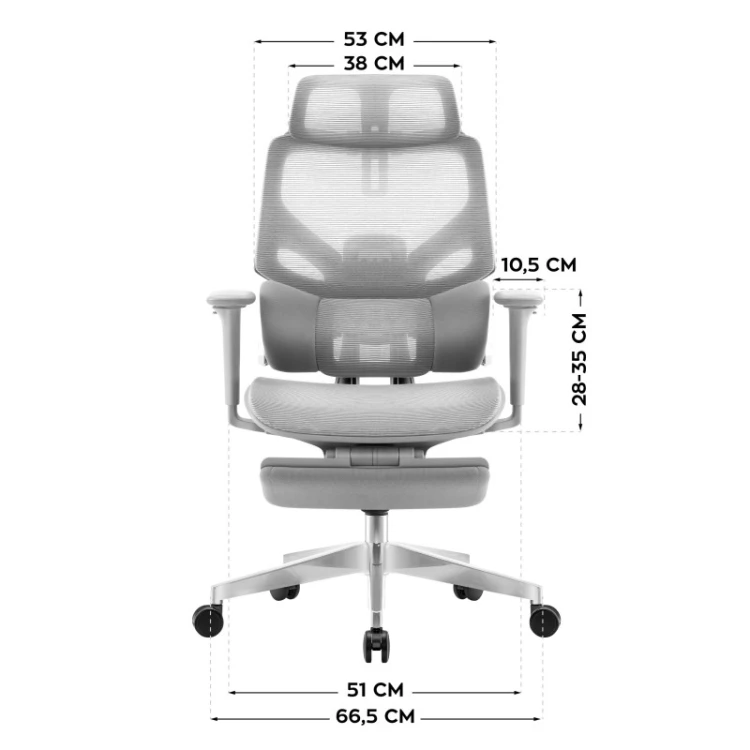 Fotel ergonomiczny Expert 8.7 Grey Mesh