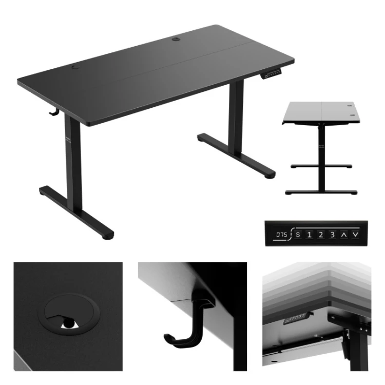 Biurko elektryczne Leader 7.3 Black 140 cm