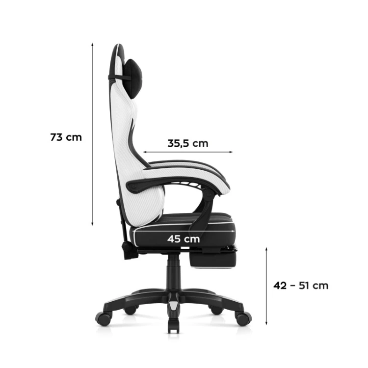 Fotel gamingowy Force 3.7 White Carbon