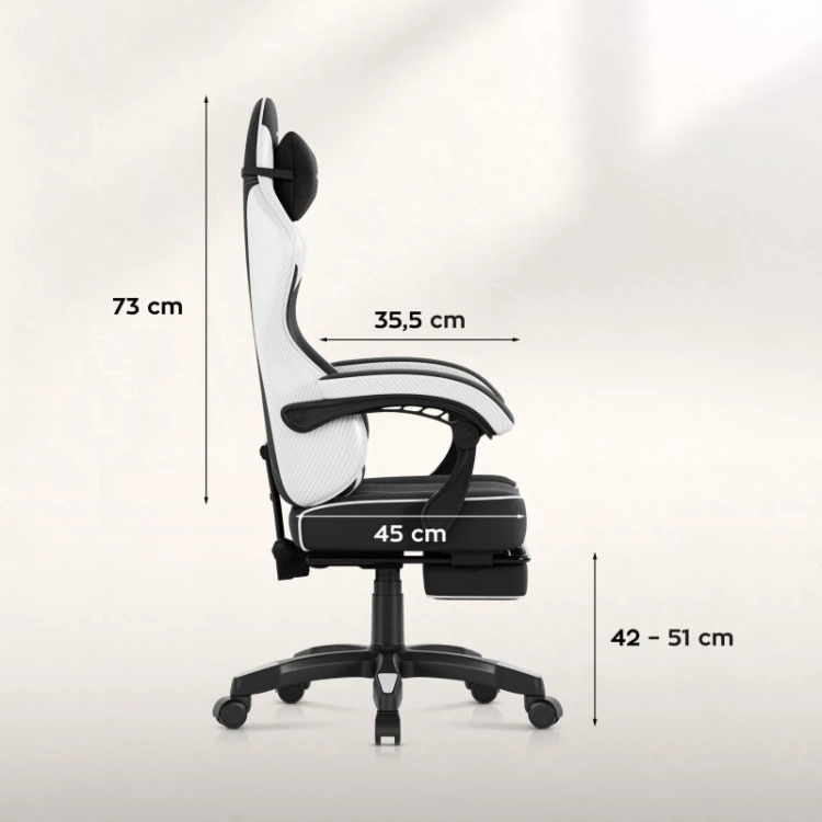 Fotel gamingowy Force 3.7 White Carbon