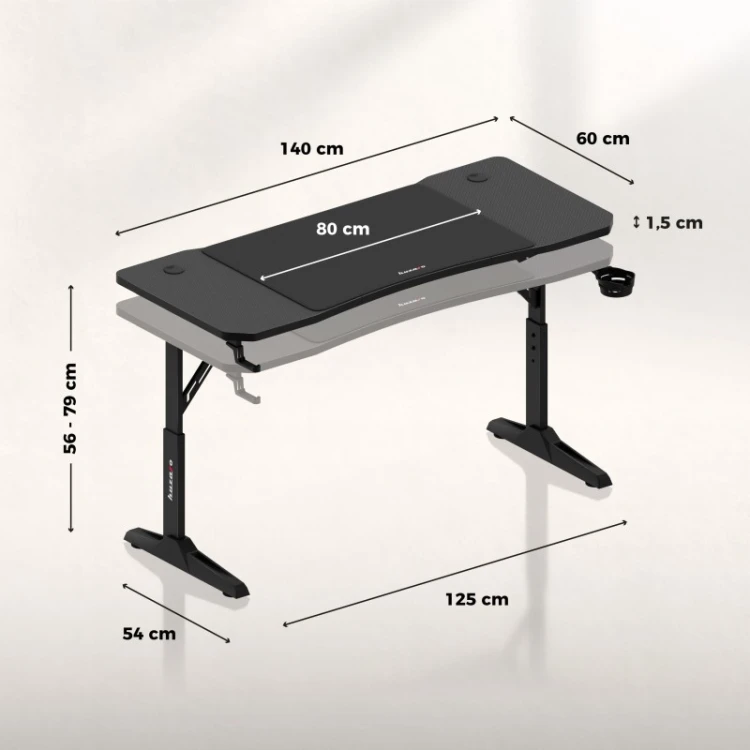 Biurko gamingowe Hero 3.6 Black