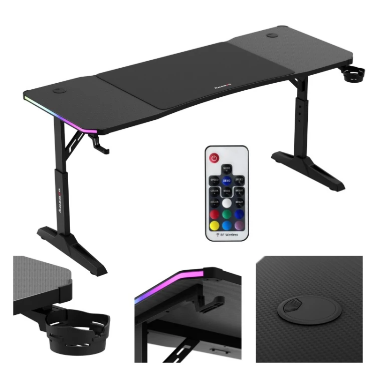 Biurko gamingowe Hero 4.6 RGB Black 160 cm
