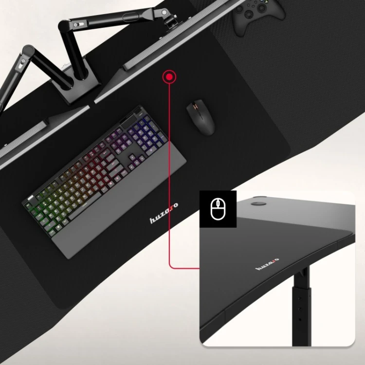 Biurko gamingowe Hero 4.6 RGB Black 160 cm