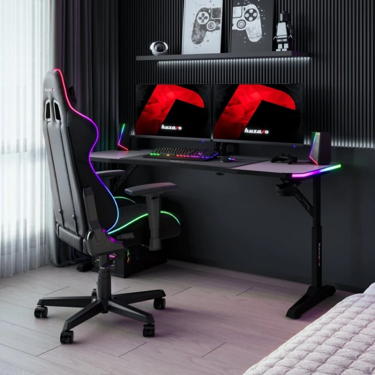 Biurko gamingowe Hero 4.6 RGB Black 160 cm