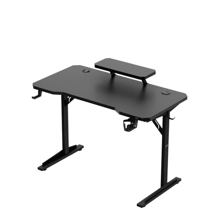 Biurko komputerowe z półką Leader 5.1 Black 115 cm
