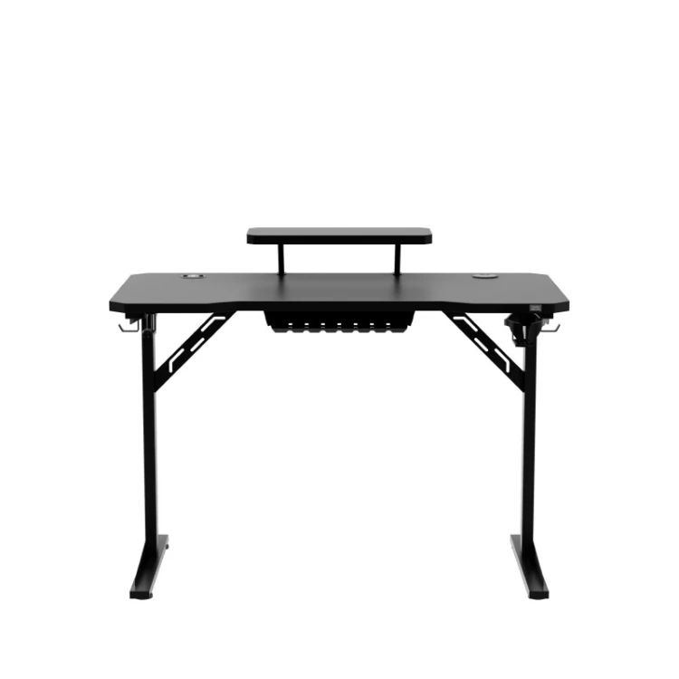 Biurko komputerowe z półką Leader 5.1 Black 115 cm