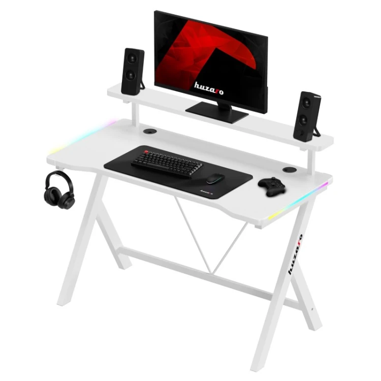 Biurko gamingowe Hero 1.9 RGB White 120 cm