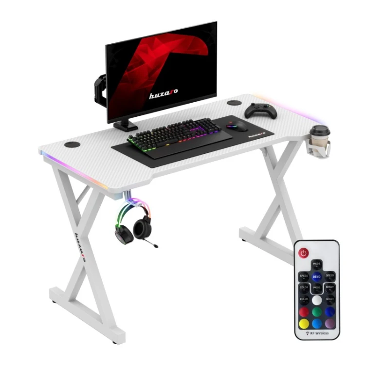 Biurko gamingowe Hero 2.3 RGB White 120 cm