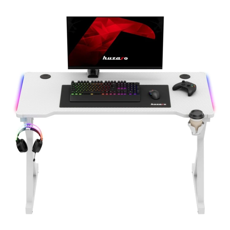 Biurko gamingowe Hero 2.3 RGB White 120 cm