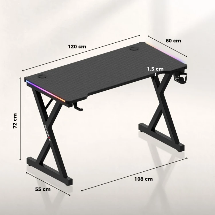 Biurko gamingowe Hero 2.3 RGB 120 cm