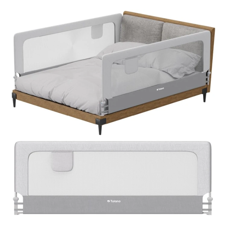 Barierka ochronna na łóżko Cover 30 White-Grey 200 cm