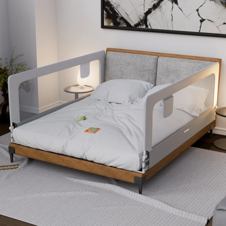 Barierka ochronna na łóżko Cover 30 White-Grey 200 cm