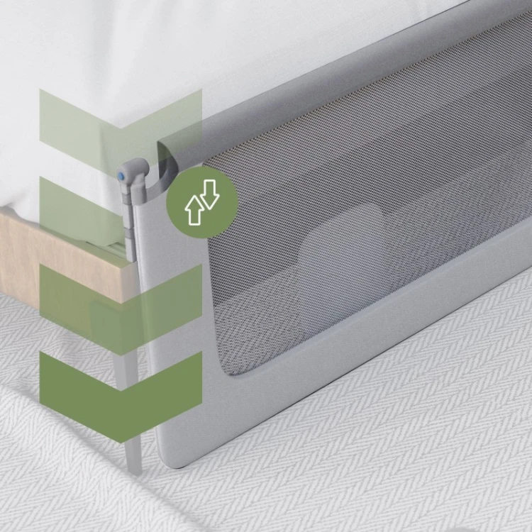 Barierka ochronna na łóżko Cover 30 White-Grey 200 cm