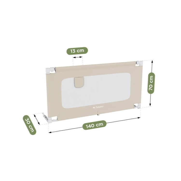 Barierka ochronna do łóżka Cover 44 Beige 140 cm
