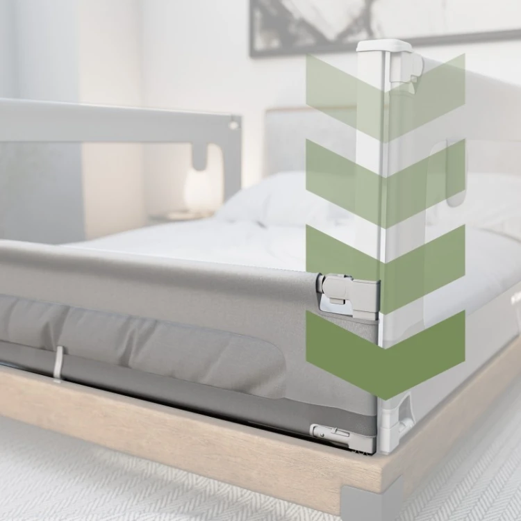 Barierka ochronna na łóżko Cover 46 White-Grey 160 cm
