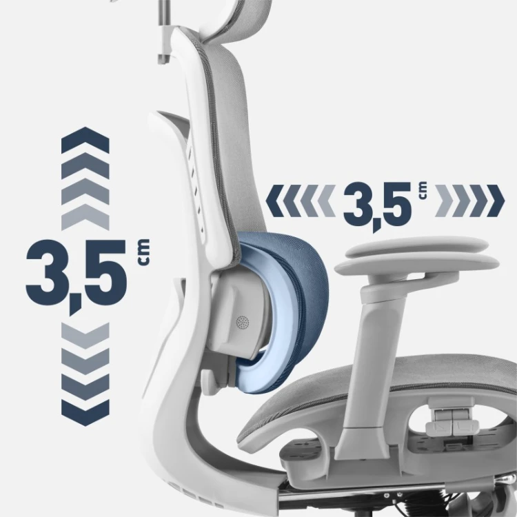 Fotel biurowy z masażem Visioner 8.3 Grey