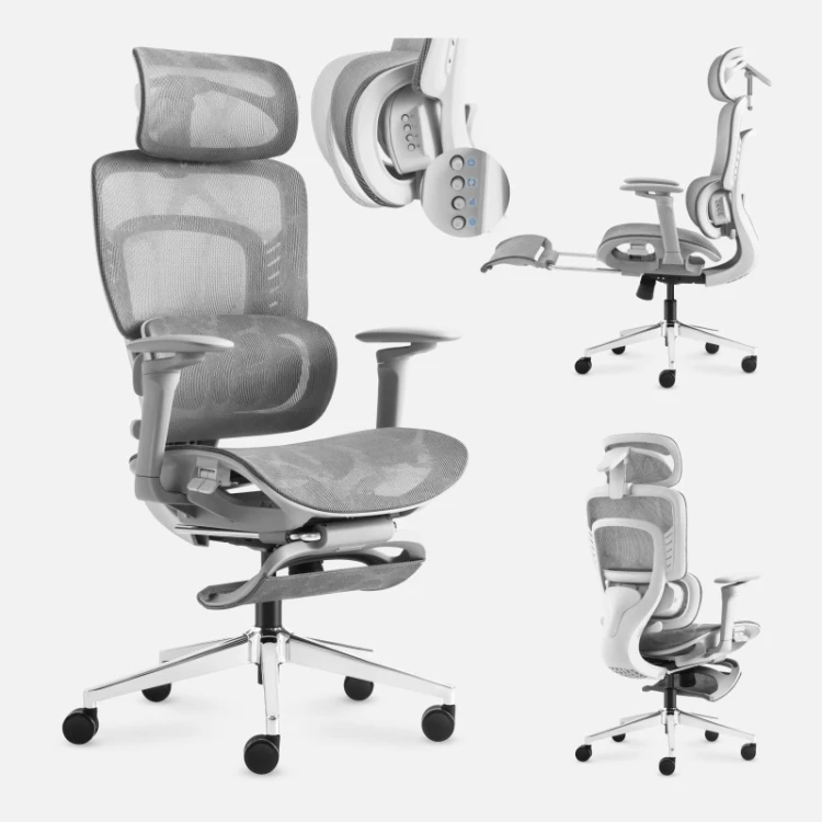 Fotel biurowy z masażem Visioner 8.3 Grey