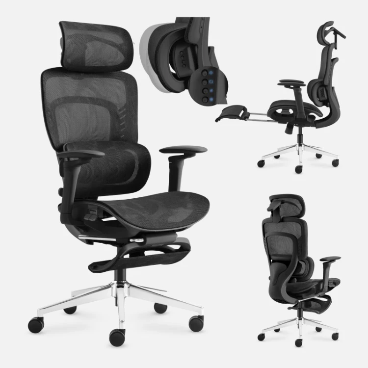 Fotel biurowy z masażem Visioner 8.3 Black