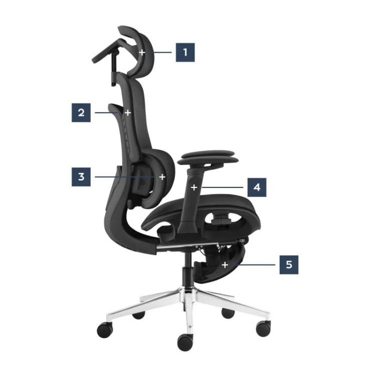 Fotel biurowy z masażem Visioner 8.3 Black