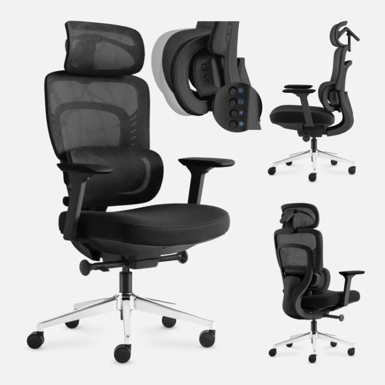 Fotel biurowy z masażem Visioner 6.1 Black