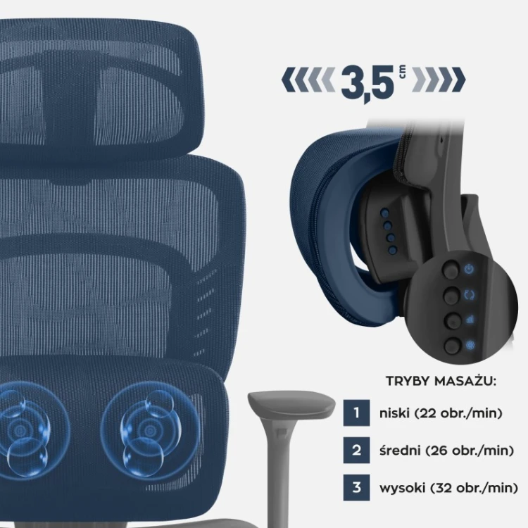 Fotel biurowy z masażem Visioner 6.1 Black