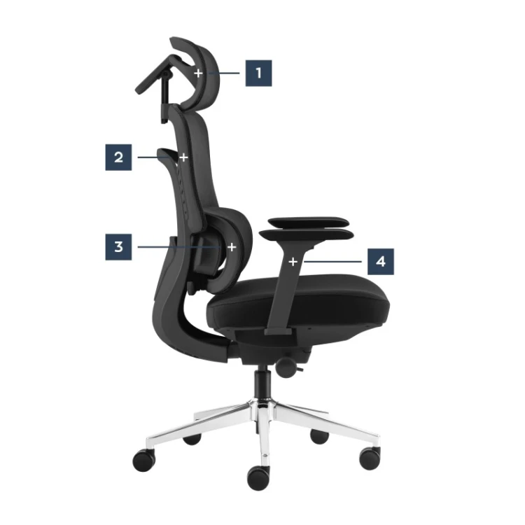 Fotel biurowy z masażem Visioner 6.1 Black
