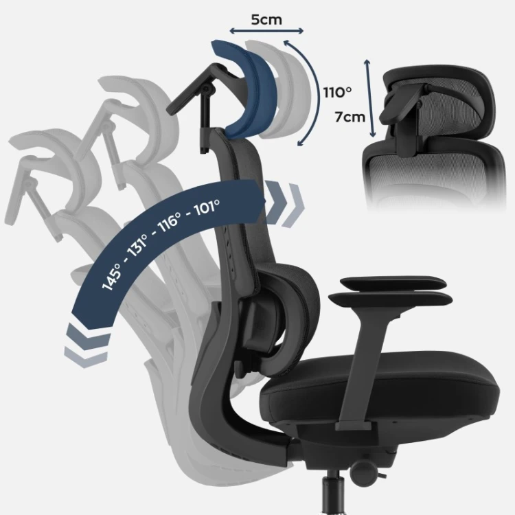 Fotel biurowy z masażem Visioner 6.1 Black