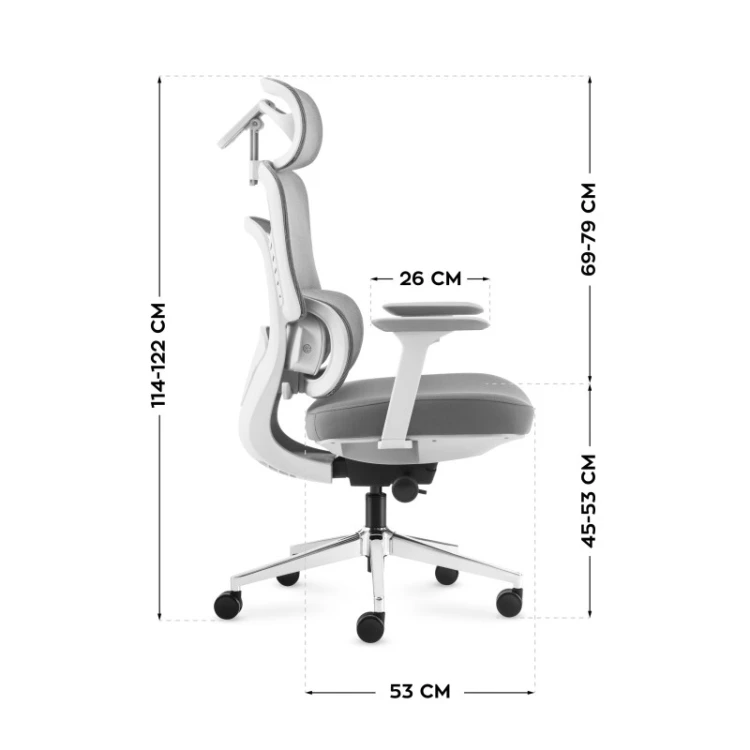 Fotel biurowy z masażem Visioner 6.1 Grey