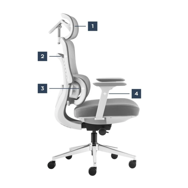 Fotel biurowy z masażem Visioner 6.1 Grey