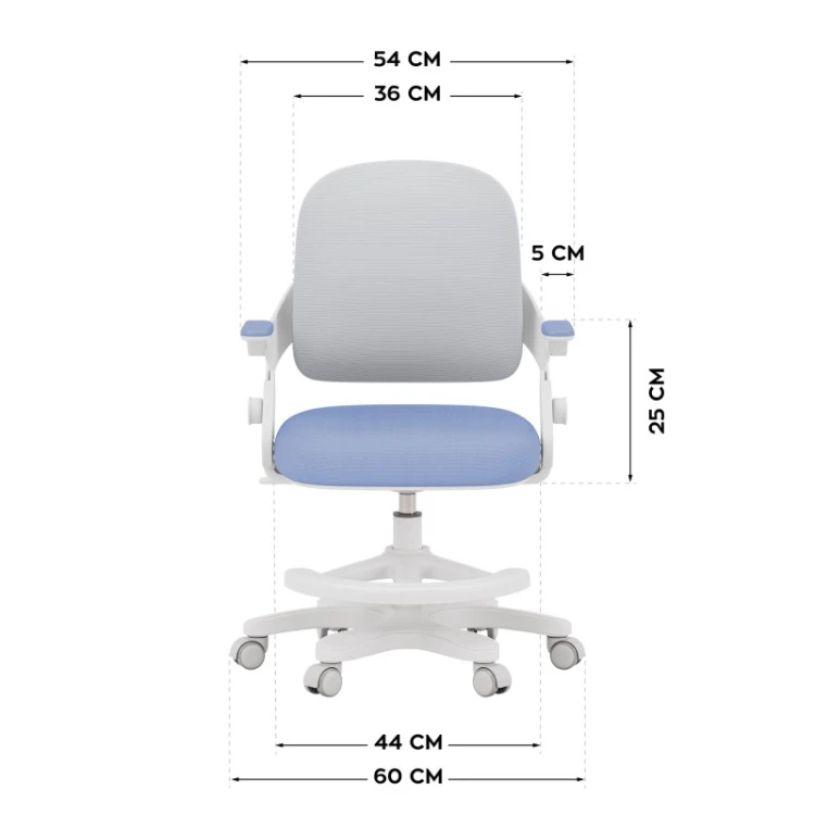 Fotel do biurka dla dziecka Junior 4.3 Blue-grey