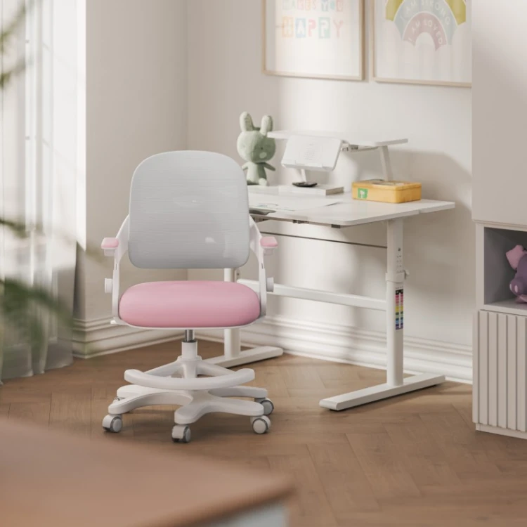 Fotel do biurka dla dziecka Junior 4.3 Pink-grey