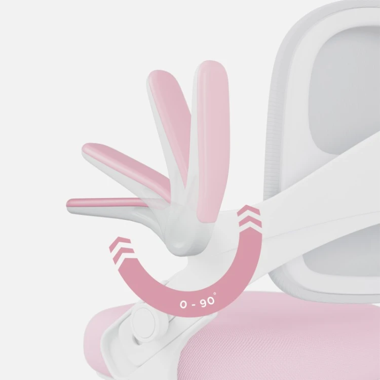 Fotel do biurka dla dziecka Junior 4.3 Pink-grey