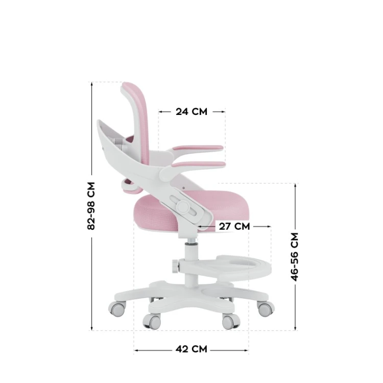Fotel do biurka dla dziecka Junior 4.3 Pink