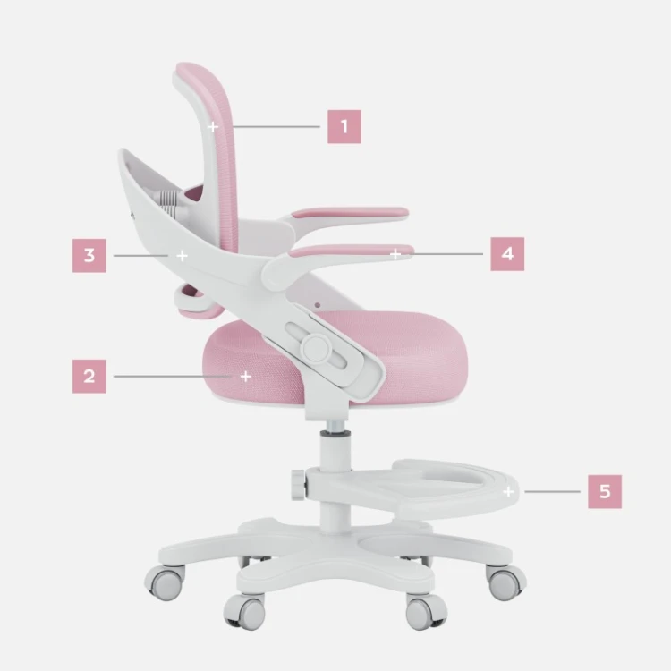 Fotel do biurka dla dziecka Junior 4.3 Pink